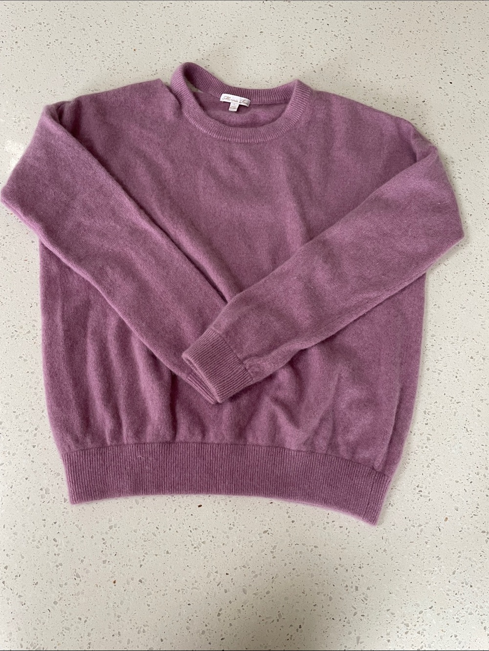 Cashmere Minnie Rose Lilac Crewneck Sweater